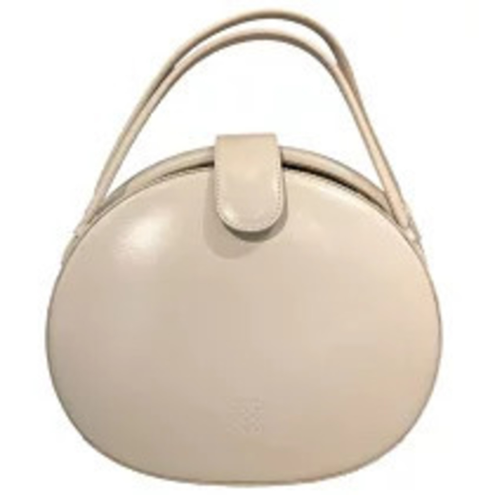 Loewe Round Handbag Ivory White Leather